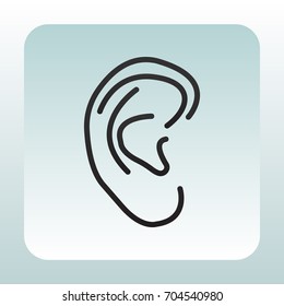  Ear icon vector.