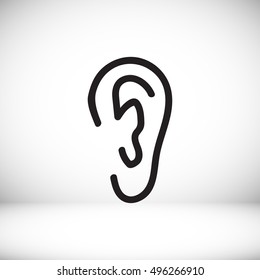 ear icon, vector best flat icon, EPS