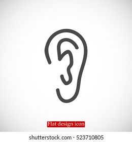 ear icon, vector best flat icon, EPS