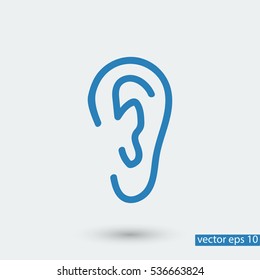 ear icon, vector best flat icon, EPS