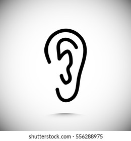 ear icon, vector best flat icon, EPS