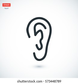 ear icon, vector best flat icon, EPS