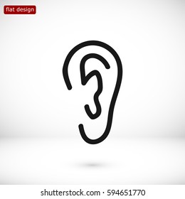ear icon, vector best flat icon, EPS