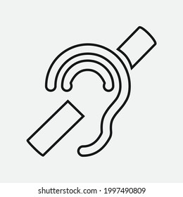 Ear icon  vector. Deafness icon.