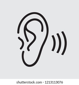 ear icon, vector design