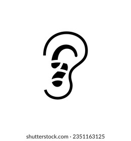 ear icon vector design templates 