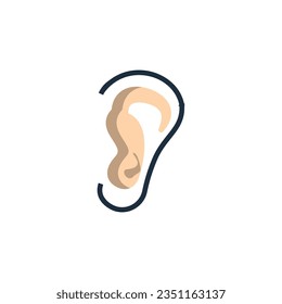 plantillas de diseño de vectores de iconos de oído 