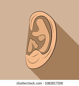 the ear icon vector drawing illustration