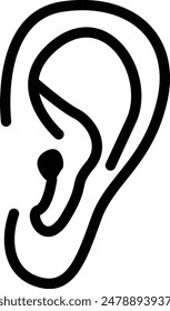 Ear icon vector eps 10