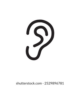 Ear icon vector icon, Hearing symbol trendy style illustration for web and app..eps