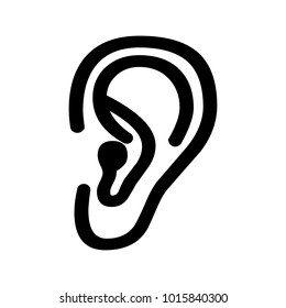 Ear icon. Vector illustration