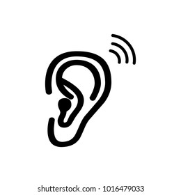 Ear icon. Vector illustration