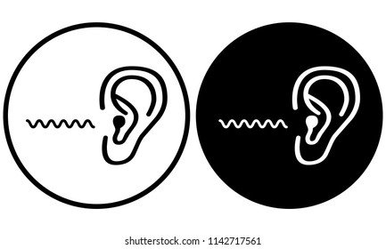 Ear icon. Vector illustration