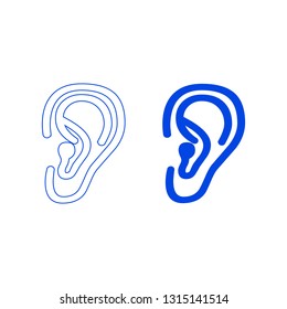 Ear icon. Vector illustration