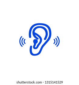 Ear icon. Vector illustration