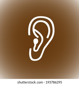 Ear icon VECTOR illustration