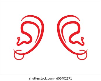 ear,  icon, vector illustration eps10