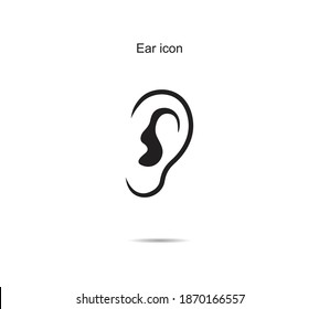 Ear icon vector illustration graphic on background