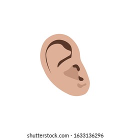 Ear icon. Vector illustration. Isolated.