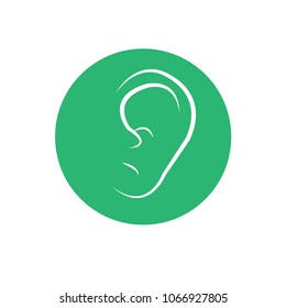 ear icon - vector illustrator