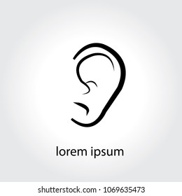 ear icon - vector illustrator