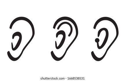 ear icon vector ilustration sign design