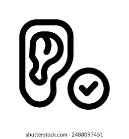 ear icon. vector line icon for your website, mobile, presentation, and logo design.