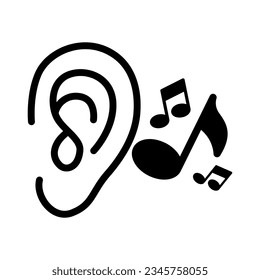Ear icon vector on trendy style for design and print