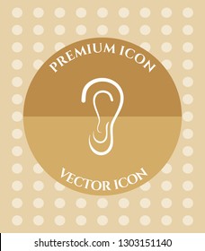 Ear Icon for Web. Application, Software & Graphic Design.