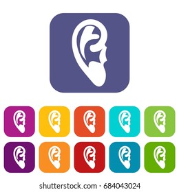 Ear icons set