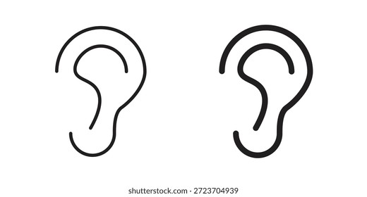 Colección de Vector de iconos de oreja para Diseños web. iconos planos