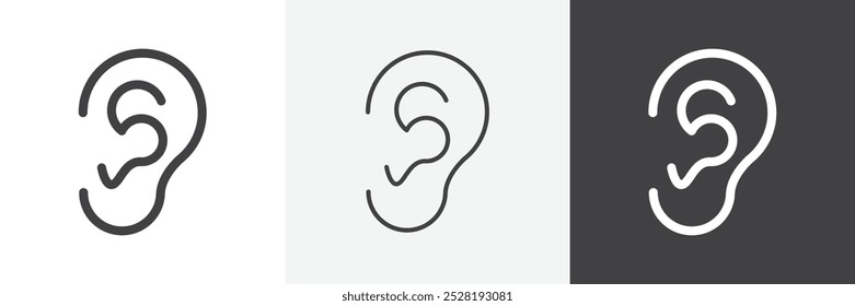 Ear icon.Trendy modern flat linear vector illustration on white background.