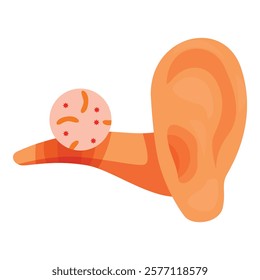 Ear infection caused by bacteria and viruses entering the ear canal, resulting in inflammation and discomfort