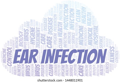 Ear Infection word cloud vector made with text only