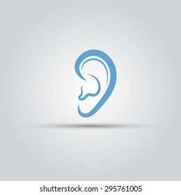 Ear isolated vector medical logo template