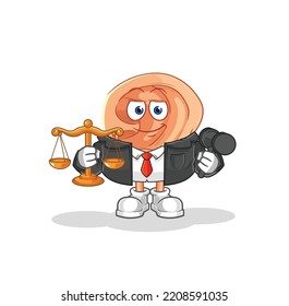ear lawyer cartoon. cartoon mascot vector