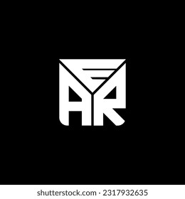 Logo de la carta EAR diseño creativo con gráfico vectorial, logotipo simple y moderno de EAR. Diseño de alfabetos lujosos EAR  