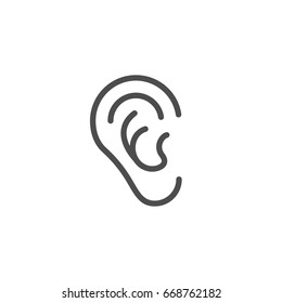 Ear line icon