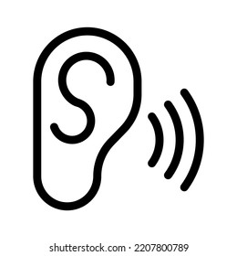 ear line icon illustration vector graphic