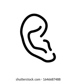 Ear line icon on white background