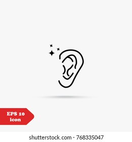 ear line icon vector