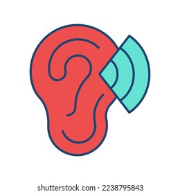 Ear line universal icon ui ux element sign.