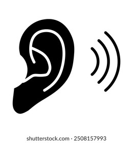 Ear Listen icon line vector illustration