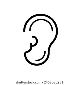 ear, listening, sound - vector icon	