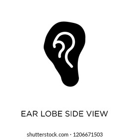 Ear lobe side view icon. Ear lobe side view symbol design from Human Body Parts collection.