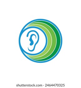 ear logo abstract symbol vector