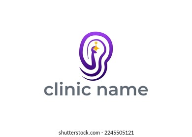 ear logo design, minimalist ear logo design, clinic logo design