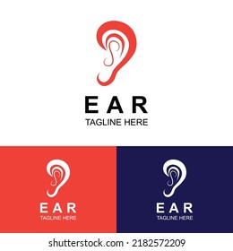 Ear Logo Design Template. Ear Hearing Logo,