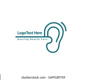 ear logo emblem _ vector for hearing aid _ health care