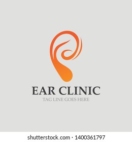 Ear logo hearing and symbol clinic 